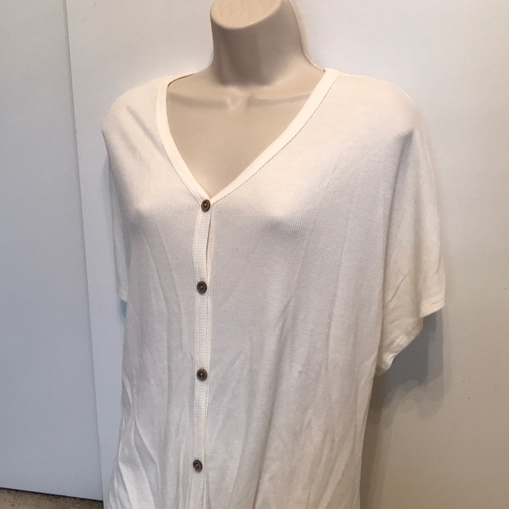 Short sleeve front tie